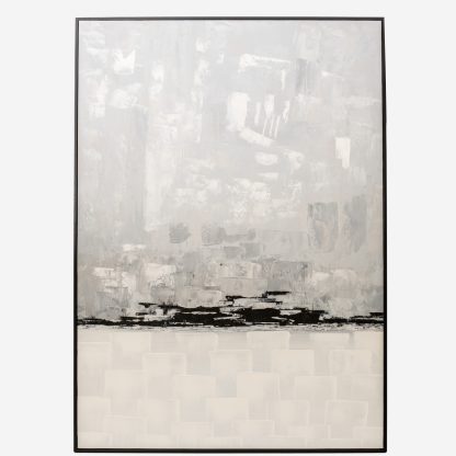 Abstract Peace Wall Art Rectangular, Grey