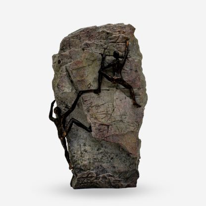 Deco Figurine Climbing Rock Medium, Black & Grey