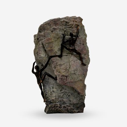 Deco Figurine Climbing Rock Medium, Black & Grey