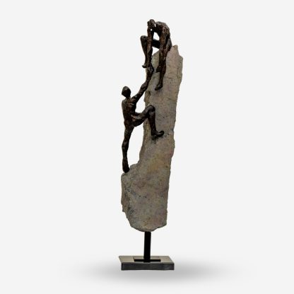 Deco Figurine Climbing Rock Large, Black & Grey