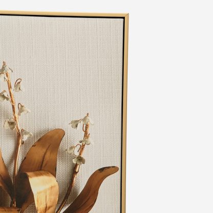 Gold Multi Flower Wall Art, Gold
