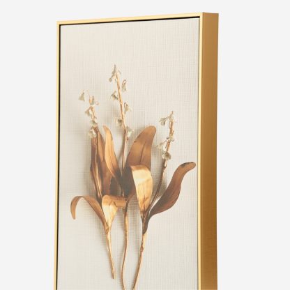 Gold Multi Flower Wall Art, Gold