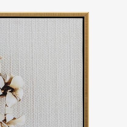Gold Single Flower Wall Art, Gold