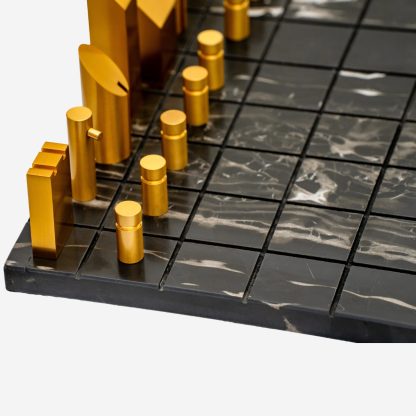 Deco Chess Board, Marble Black