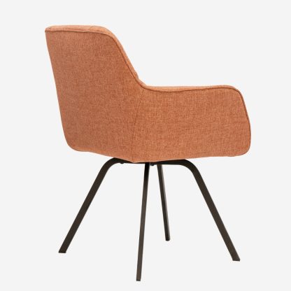 Carla Tufted Dining Chair, Orange