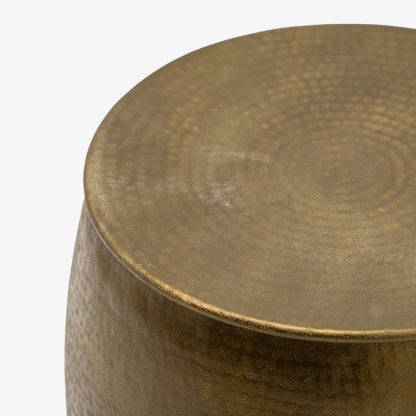 Alum Side Table, Antique Gold