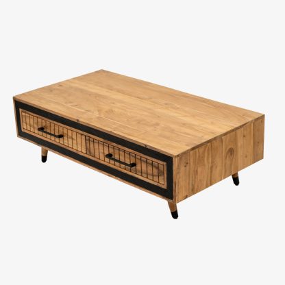 Montana Lotus Solid Wood Coffee Table, Brown