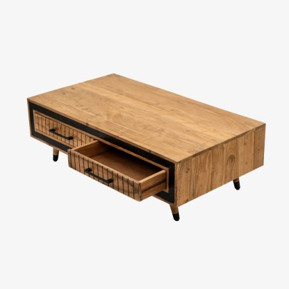 Montana Lotus Solid Wood Coffee Table, Brown