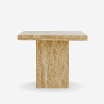 Milano Side Table Marble - Light Travertin