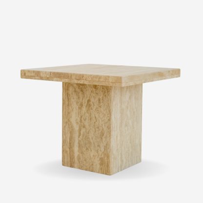 Milano Side Table Marble - Light Travertin