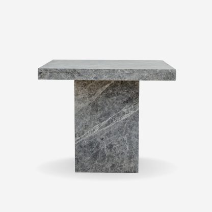 Milano Side Table Marble - Grey Travertin