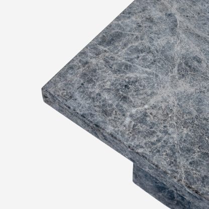 Milano Side Table Marble - Grey Travertin