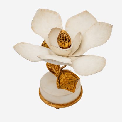 Décor Magnolia Medium, White & Gold