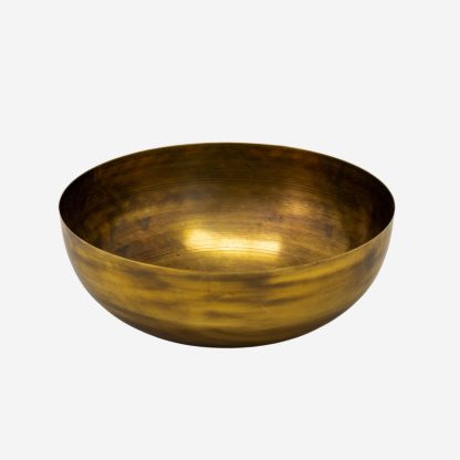 Décor Metal Bowl Large, Antique Gold