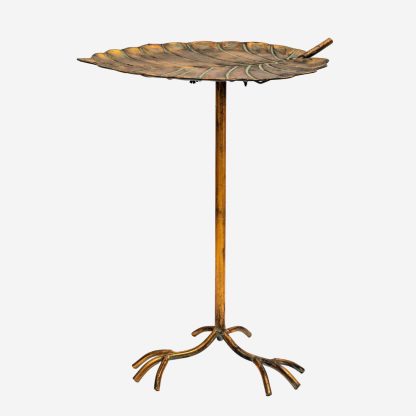 Metal Leaf Side Table Medium, Aged Copper