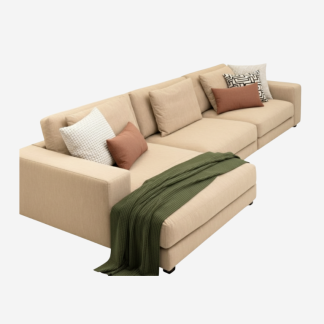 Kayala Sofa, 3.5 Seater with Left Chaise Lounge , Beige
