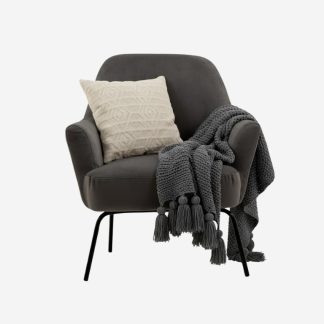 Melissa Arm Chair, Dark Grey