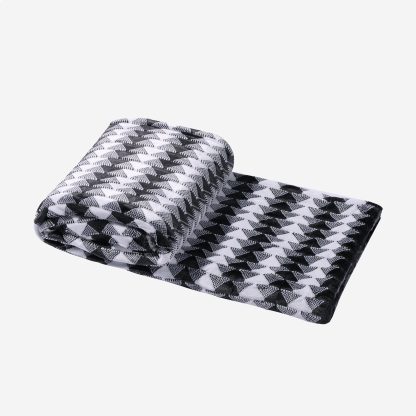 Jacquard Blanket, Black & White