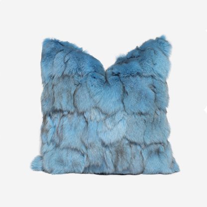 Fur Fox Cushion Foxy, Blue