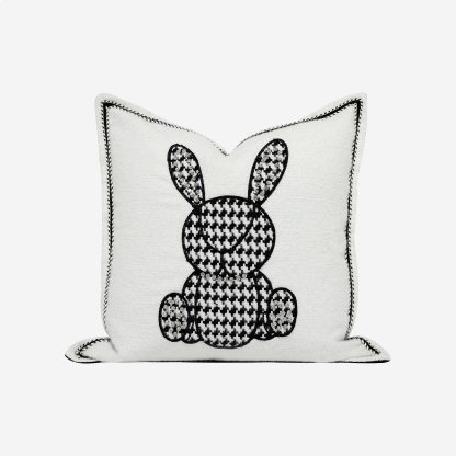 Cushion Bunny, Black & White