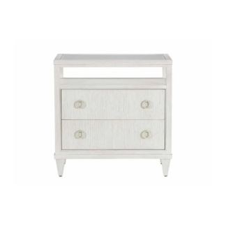 Eston Oak Glass Top Night Table