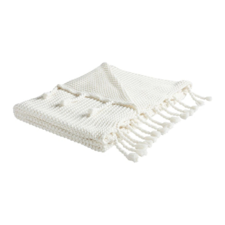 Tassel Throw, White